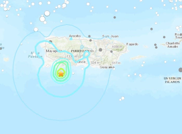 A 5.0 magnitude earthquake was reported just south of Puerto Rico on February 4, 2020.