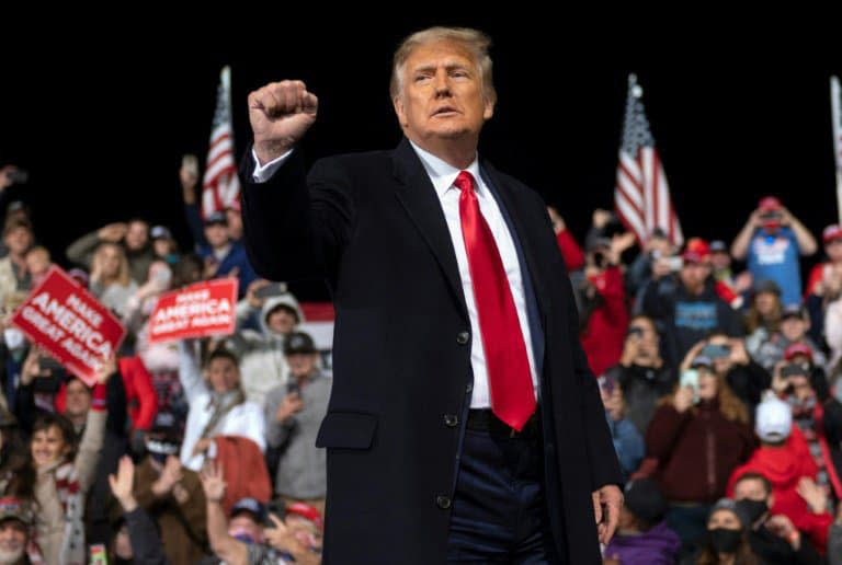 Donald Trump lors d'un meeting de campagne pour les sénatoriales de Géorgie, le 5 décembre 2020 à Valdosta  - ANDREW CABALLERO-REYNOLDS © 2019 AFP