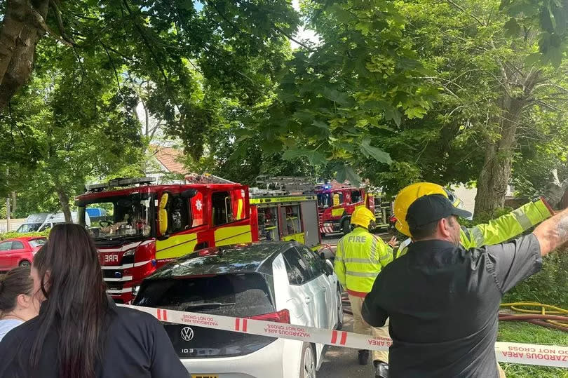 A fire broke out at The Codfather fish and chip shop, in Northwich