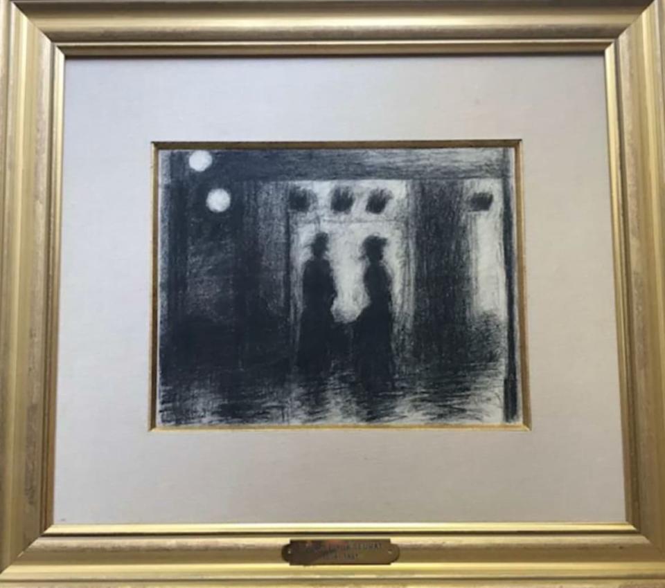 <div class="inline-image__caption"><p>The drawing attributed to Seurat that was determined to be fake.</p></div> <div class="inline-image__credit">Courtesy of Aaron Richard Golub on behalf of Pace Gallery</div>