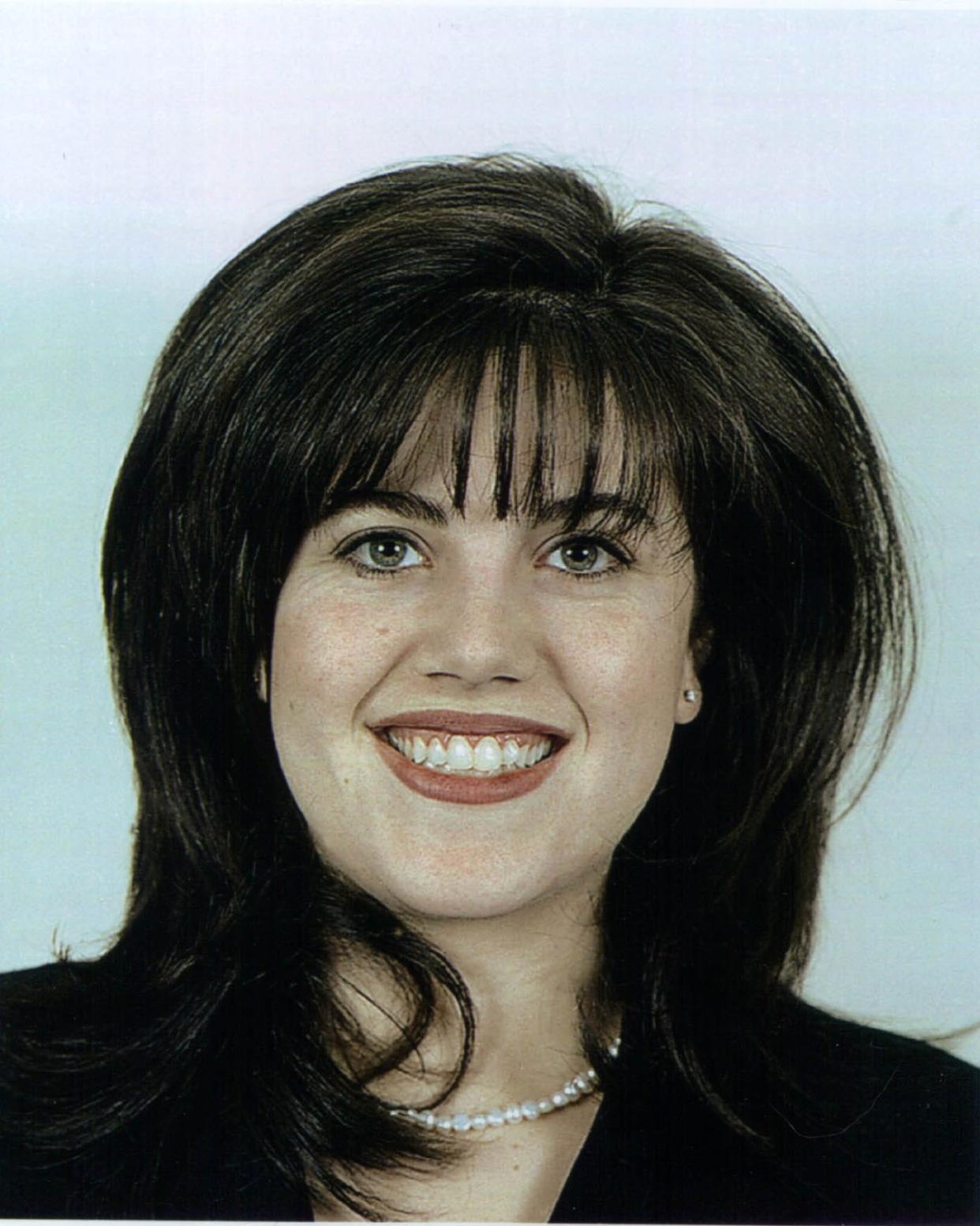 Monica Lewinsky, a former White House intern and Department of Defence employee who reportly has had a year long affair with President Bill Clinton. [Via MerlinFTP Drop]