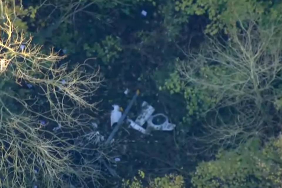 An aerial view of the wreckage (Sky News)