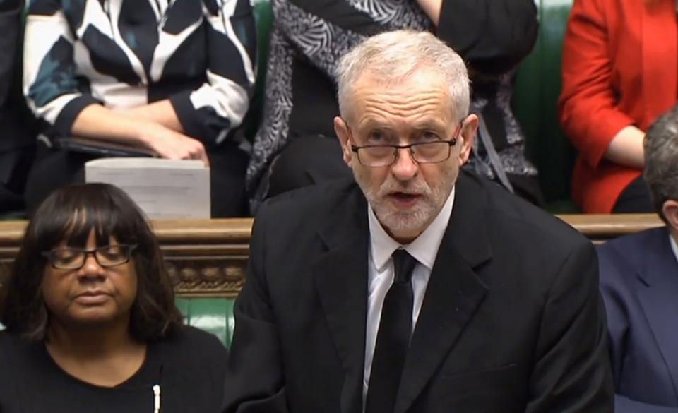 Jeremy Corbyn in House of Commons morning after terror attack