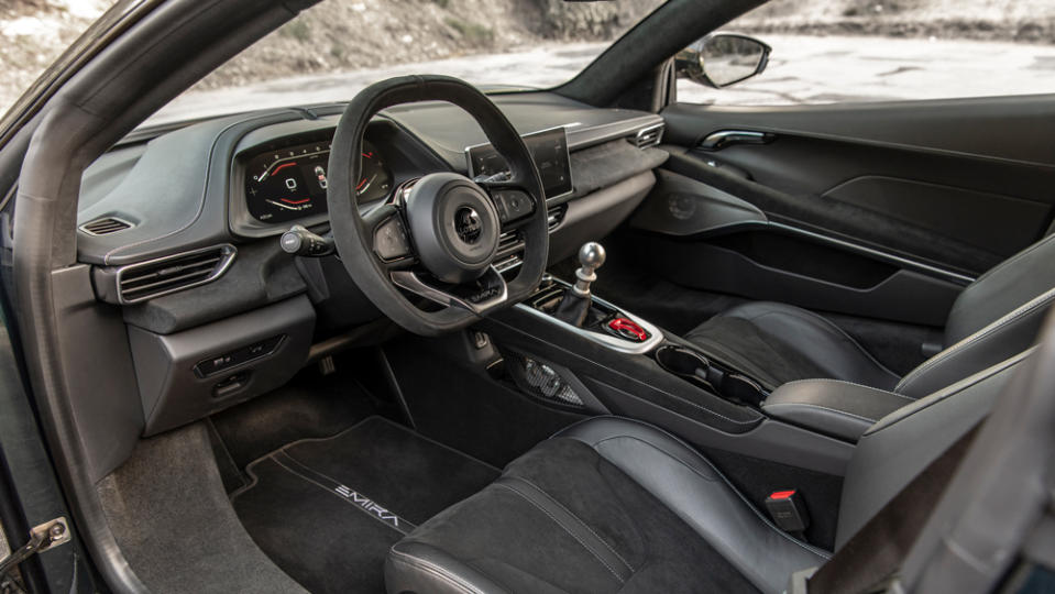 The interior of the 2024 Lotus Emira.