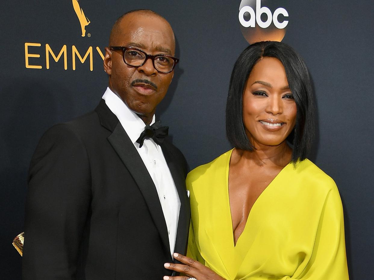 Courtney B. Vance (L) and actress Angela Bassett attend the 68th Annual Primetime Emmy Awards at Microsoft Theater on September 18, 2016 in Los Angeles, California