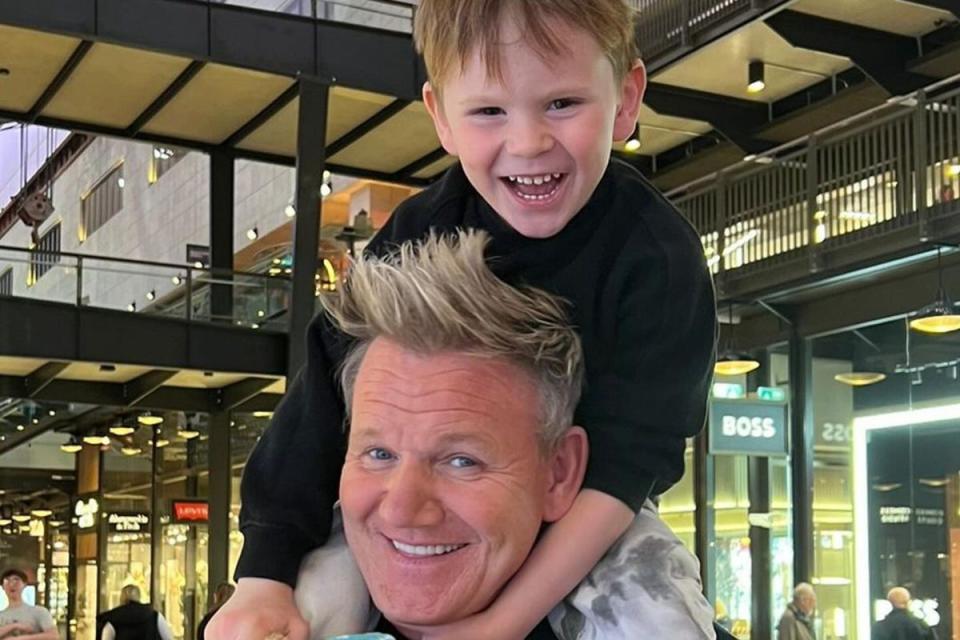 <p>Gordon Ramsay/Instagram</p> Gordon Ramsay and his son Oscar