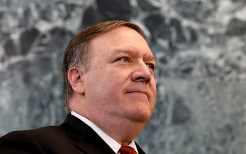 Mike Pompeo, Secretary of State, is using Twitter to get his message out - Credit: Brendan McDermid/Reuters
