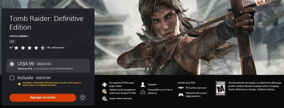 El reboot de Tomb Raider está muy barato en Steam, Xbox y PlayStation