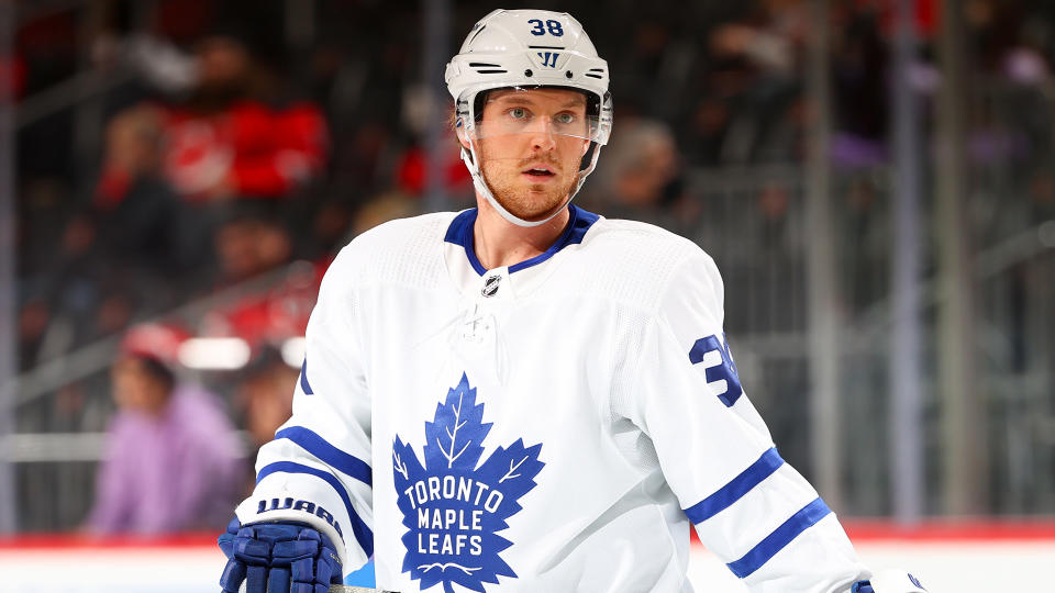 Rasmus Sandin went through a rocky contract negotiation with the Maple Leafs this offseason. (Photo by Rich Graessle/Getty Images)