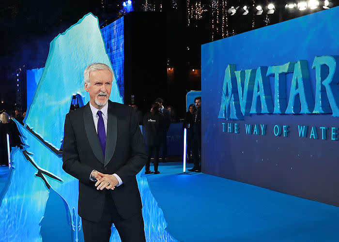 James Cameron en el estreno de Avatar 2 