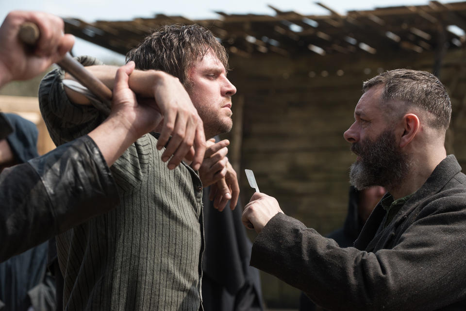 Dan Stevens and Michael Sheen clash in <i>Apostle</i> (Netflix)