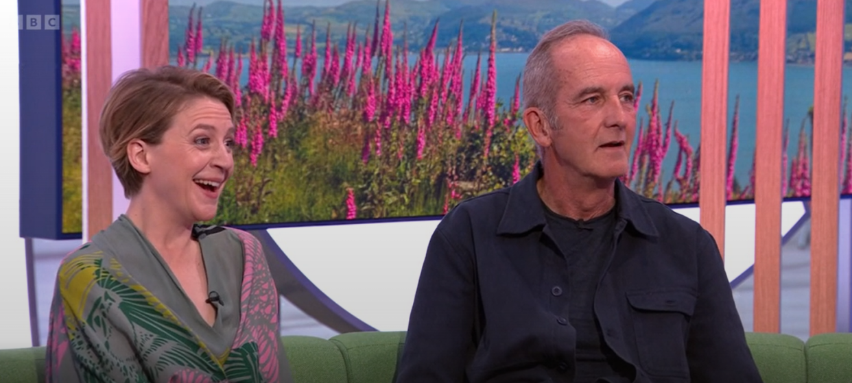 Gemma Whelan and Kevin McCloud were starstruck by each other on The One Show. (BBC screengrab)