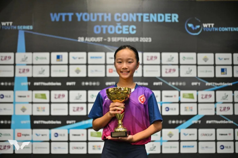 李卓曈連續兩站於女子U11單打奪冠。（圖：WTT）