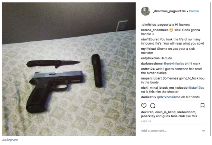 Post de la supuesta cuenta de Instagram del sospechoso del tiroteo de la escuela de Texas, Dimitrios Pagourtzis