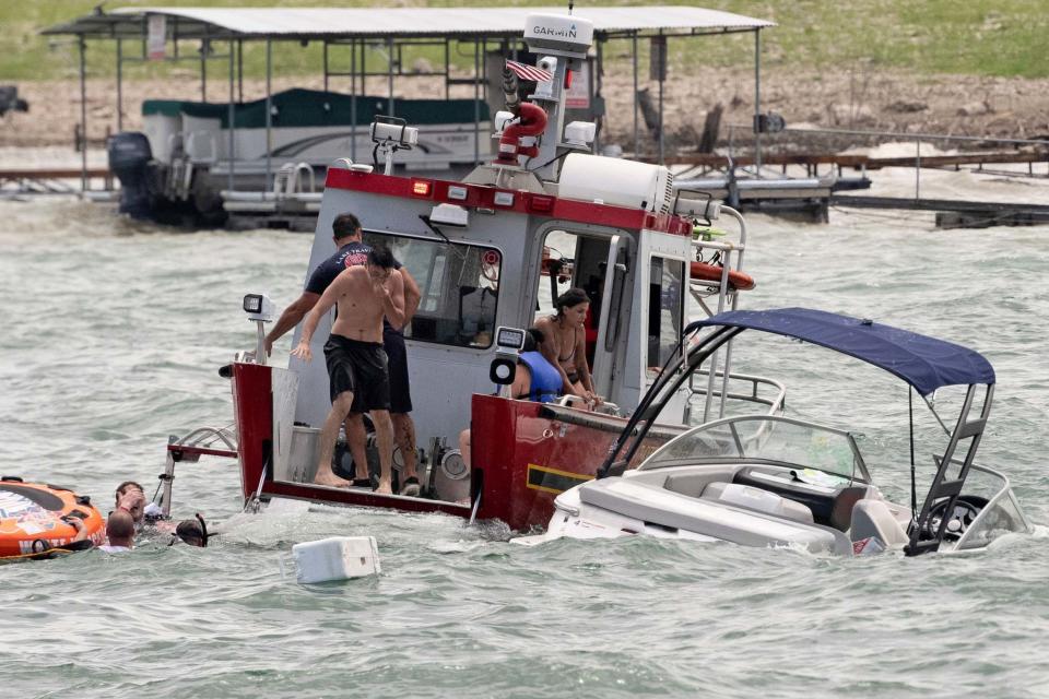 Two of the boats are still at the bottom of the lake (via REUTERS)