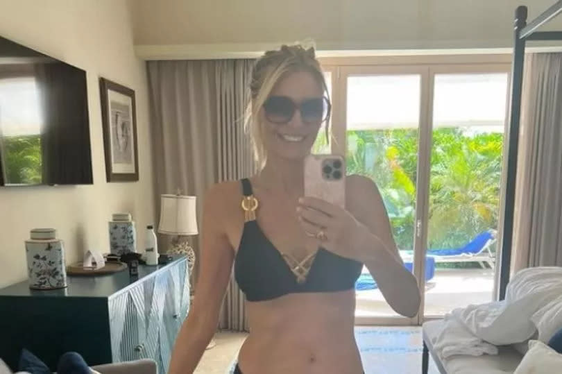 Tess was seen posing up a storm in her swimwear -Credit:Tess Daly Instagram