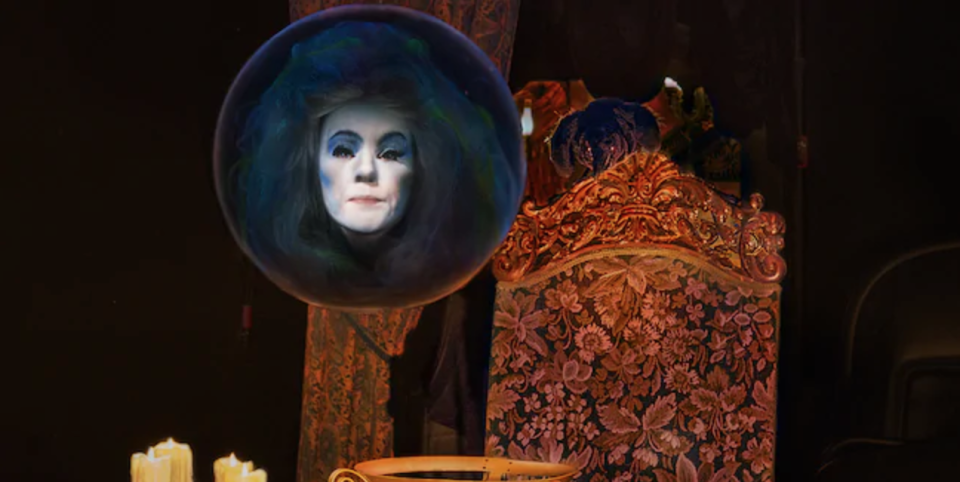 8) Madame Leota, who appears in the Seance Circle room, is voiced by Eleanor Audley, who also voiced Lady Tremaine in "Cinderella" and Maleficent in "Sleeping Beauty."