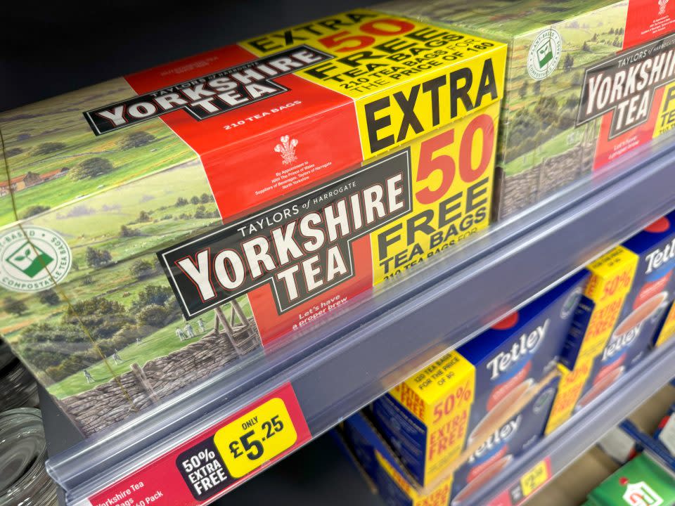 A box of Yorkshire Tea