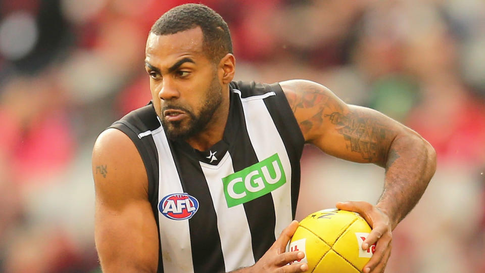 Pictured here, Heritier Lumumba has made racism accusations against former club Collingwood.
