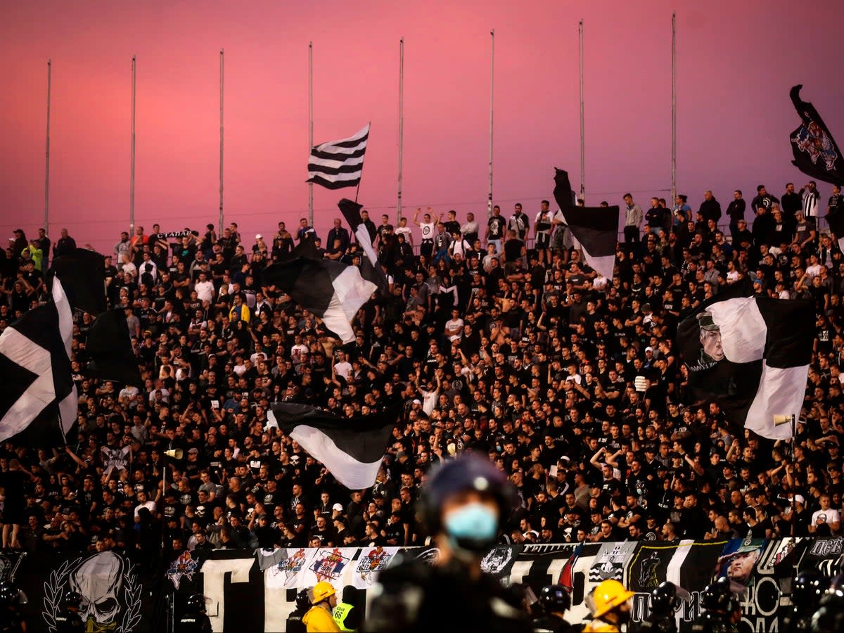 Partizan Belgrade fans have been told not to travel to Moldova  (AFP via Getty Images)