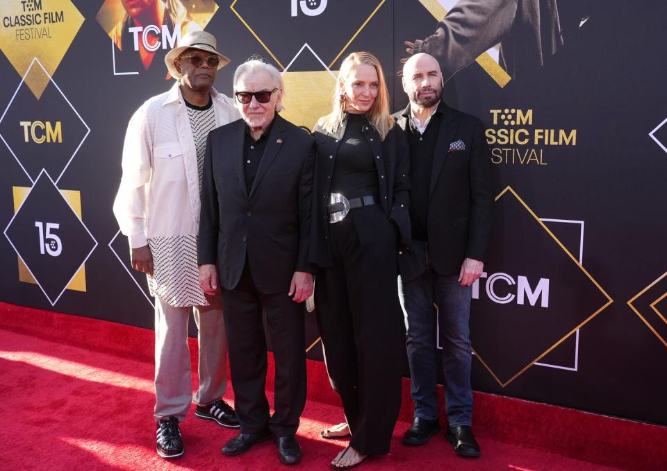 samuel l jackson, harvey keitel, uma thurman, john travolta at the classic film festival