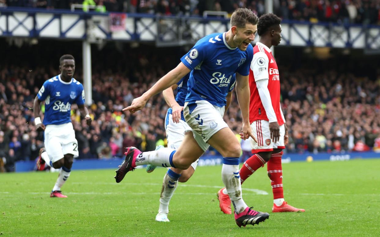 James Tarkowski celebrates putting Everton in front - Clive Brunskill/Getty Images