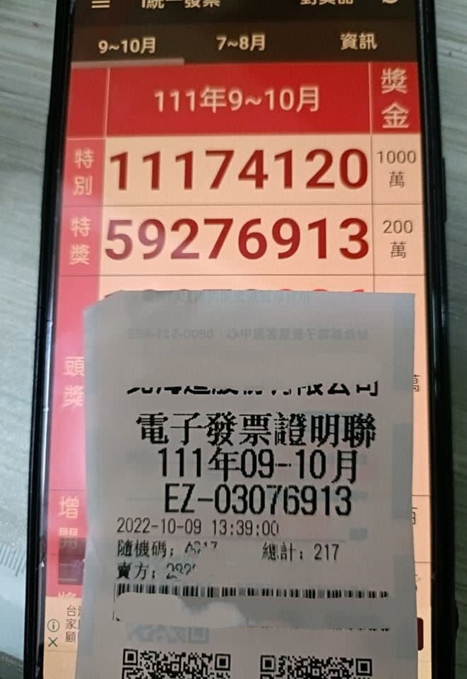 有網友分享自己以為對中5碼中了4000元，結果卻是一場空。（圖／翻攝自爆廢公社公開版臉書）