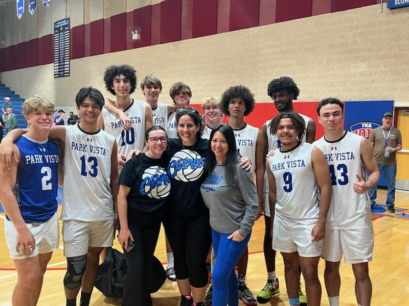 The Park Vista boys volleyball team saw its season end after a straight-set loss to King's Academy on Tuesday, May 16, 2023 in West Palm Beach.