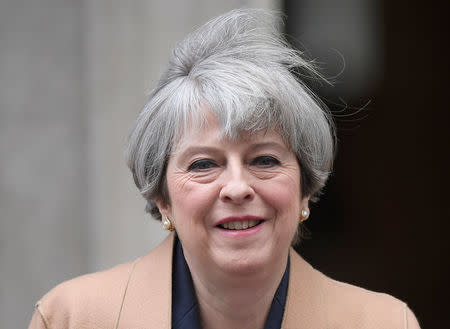 Britain's Prime Minister Theresa May leaves 10 Downing Street in London, April 26, 2017. REUTERS/Toby Melville