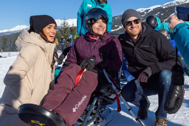 <p>Courtesy Invictus Games Vancouver Whistler 2025</p> Meghan Markle and Prince Harry at the Invictus Games Winter Training Camp in Canada on Feb. 14, 2024