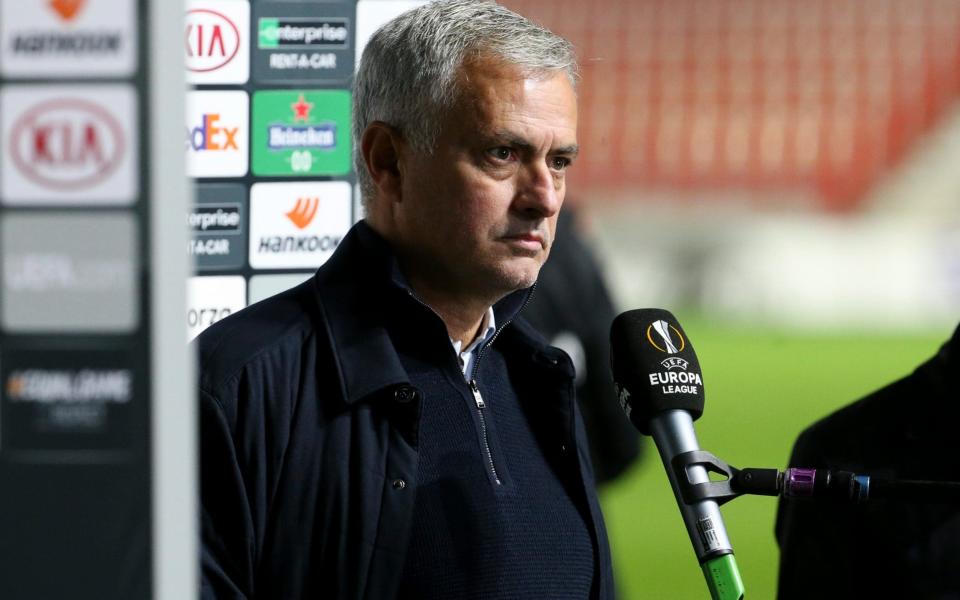 Jose Mourinho is furious with Tottenham's performance after the match - GETTY IMAGES