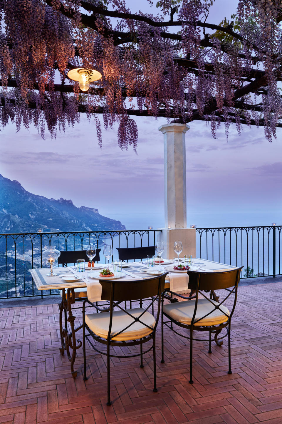 The restaurant overlooking the Amalfi Gulf. - Credit: Courtesy of Palazzo Avino