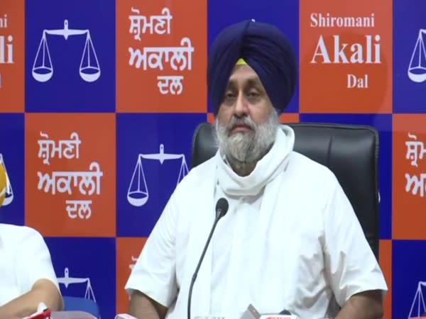 Shiromani Akali Dal chief Sukhbir Singh Badal. (Photo/ANI)