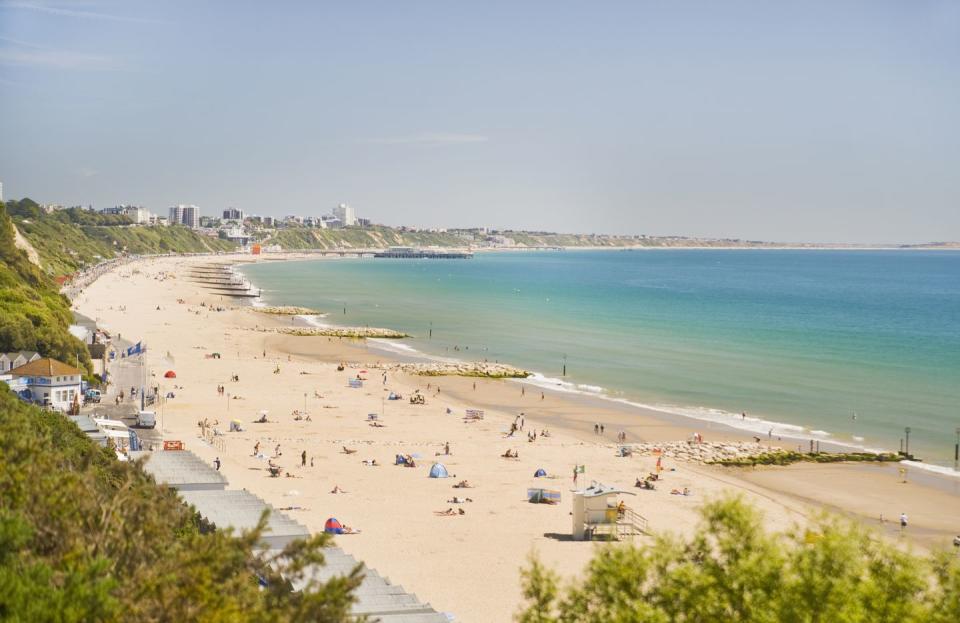 <p>Wander from Bournemouth town centre towards the coast and it'll be hard to miss the sweeping golden sands, backed by the cutest beach houses. </p><p><a class="link " href="https://www.airbnb.co.uk/" rel="nofollow noopener" target="_blank" data-ylk="slk:FIND AN AIRBNB;elm:context_link;itc:0;sec:content-canvas">FIND AN AIRBNB</a></p>
