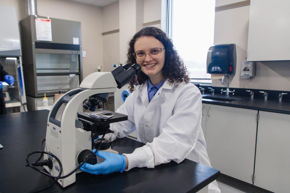 Justyna Kakol was one of two NWTC students who discovered a new antibiotic from the soil at Pamperin Park in a program at NWTC.