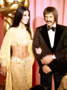 <p>Cher went to great lengths to make her hair stand out. She wore it pin-straight and parted down the middle, as many other women did in the days of <i>The Brady Bunch</i> and mood rings, but Cher wore it hanging down to her waist as she traded barbs back and forth with Sonny Bono on <i>The Sonny & Cher Comedy Hour</i>. (Photo: Michael Ochs Archives/Getty Images) </p>