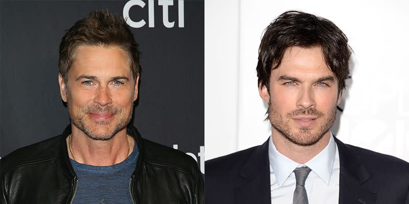 <p>There may be an age gap between Rob Lowe and Ian Somerhalder, but the resemblance is still strongly visible. The actors are two peas in a pod with their strong, square jawlines and piercing blue eyes—not to mention their scruff.</p>