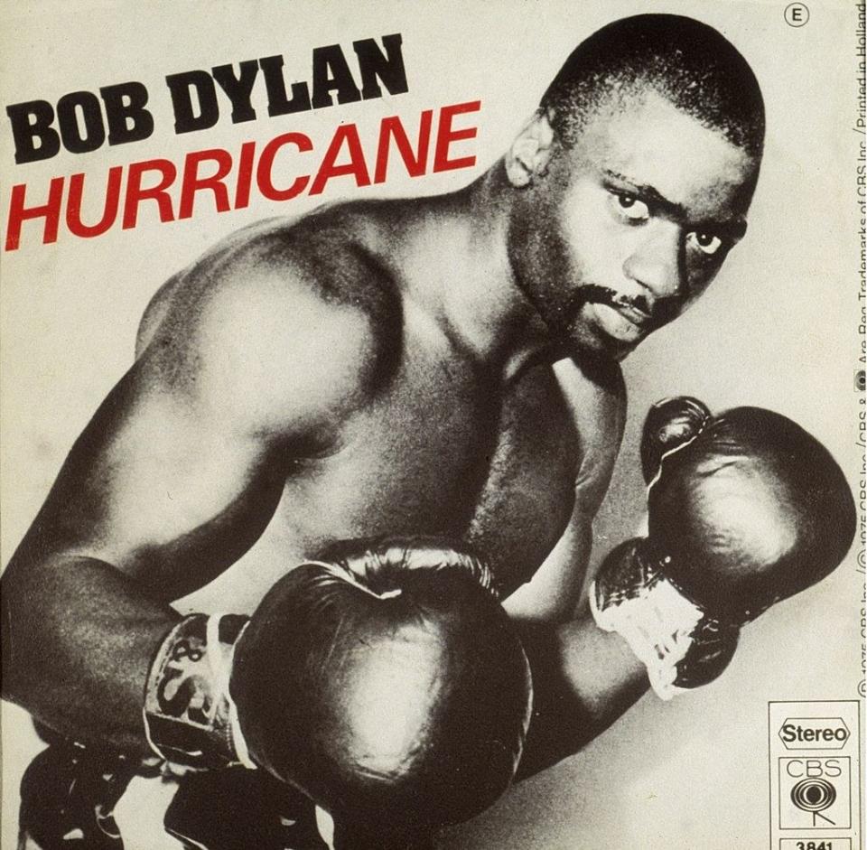 A promotional boxing photo of Hurricane by Bob Dylan