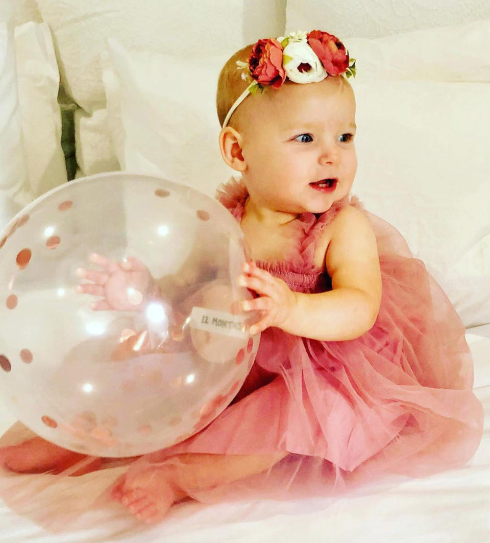 <p>Liberty Sage celebrated turning 1 in an adorable pink tulle dress and flower crown! </p>