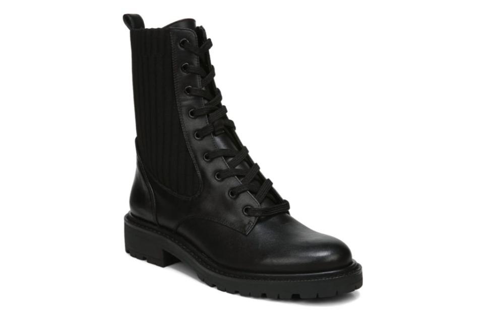 sam edelman lydell mixed media combat boot