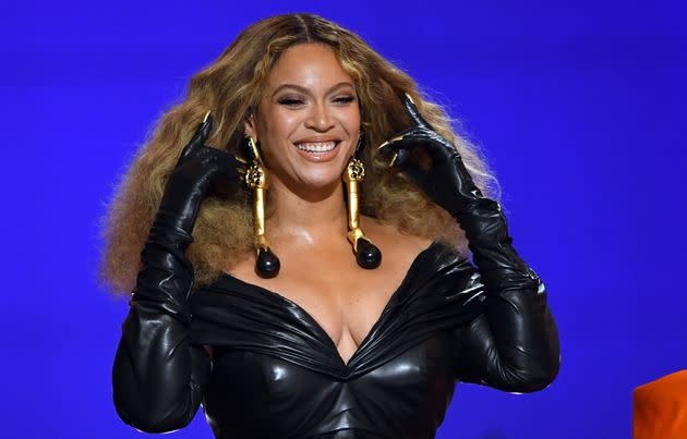 Beyoncé accepts the Best Rap Performance award for 