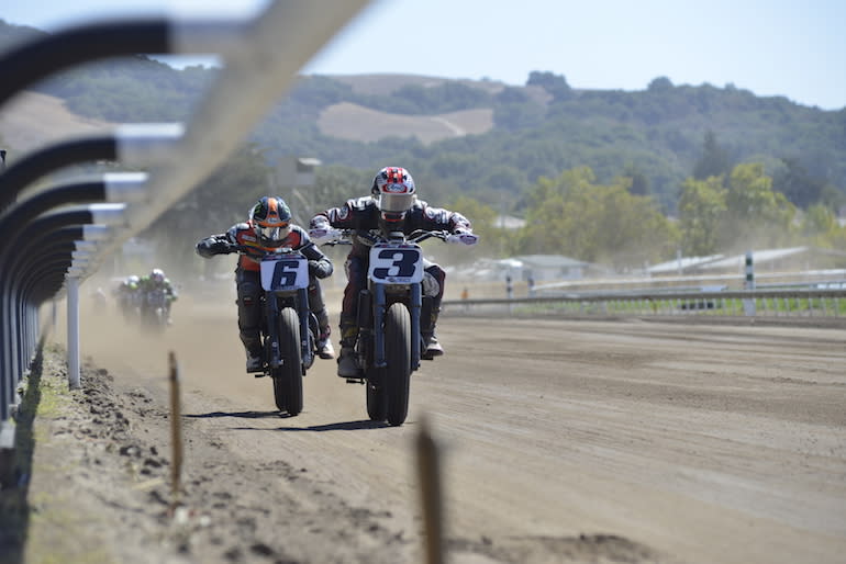 Brad Baker and Joe Kopp battling it out.