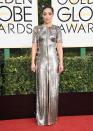 <p>Ruth Negga's silver sequined Louis Vuitton gown. </p>