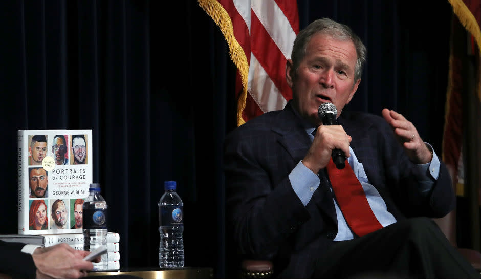 George W. Bush spoke with Ellen DeGeneres about his new book 'Portraits of Courage.'