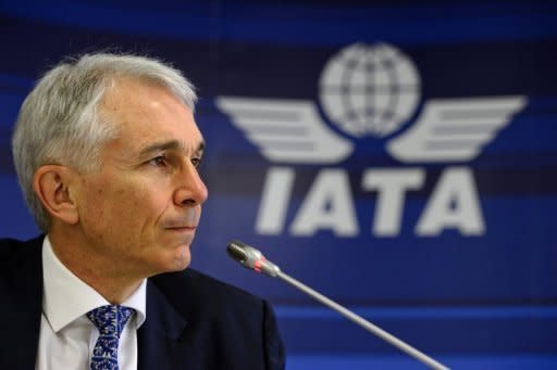 International Air Transport Association (IATA) Director General and CEO Tony Tyler, pictured in Geneva, in March. IATA on Monday forecast global profits would plummet by more than half in 2012 due to high oil prices and the ongoing eurozone crisis