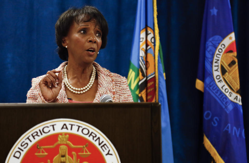 Los Angeles County District Attorney Jackie Lacey will face progressive prosecutor George Gasc&oacute;n in the general election in November. (Photo: Mel Melcon via Getty Images)