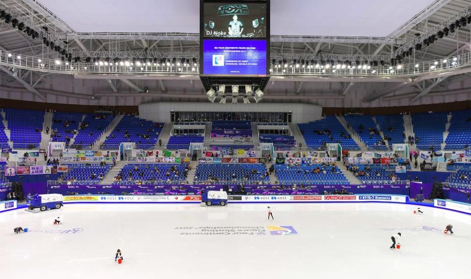 A general view of Gangneung Ice Arena at the 2018 Winter Olympic Games.