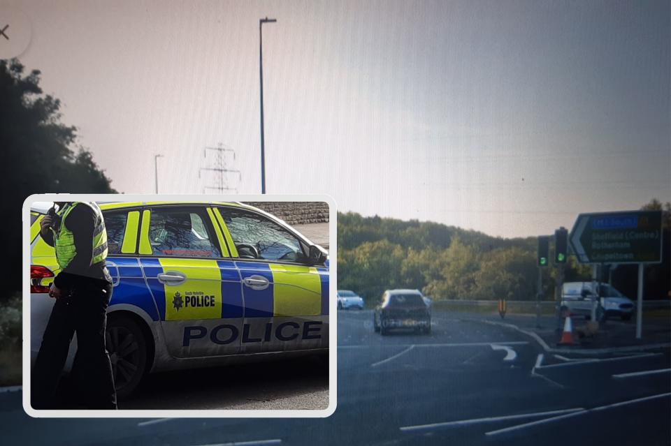 A man has been arrested after a woman died in a car crash on the A616 near Sheffield. Picture: Google