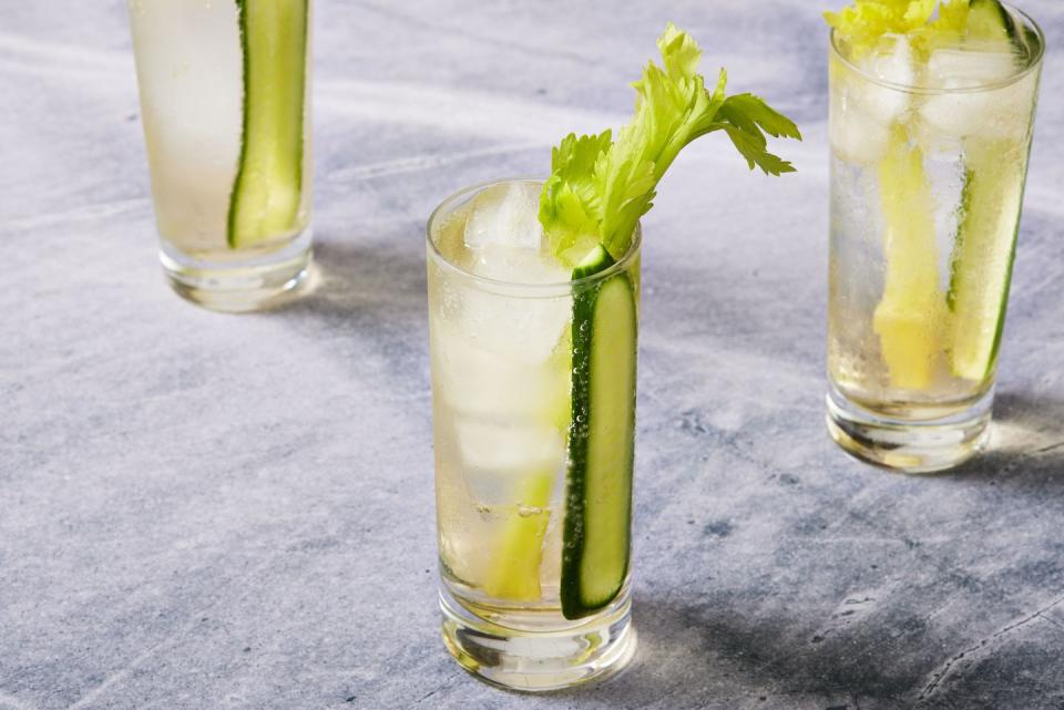 <p>If you're a fan of refreshing, low-alcohol drinks like the ever-popular <a href="https://www.delish.com/cooking/recipe-ideas/a36756262/aperol-spritz-recipe/" rel="nofollow noopener" target="_blank" data-ylk="slk:Aperol Spritz;elm:context_link;itc:0;sec:content-canvas" class="link ">Aperol Spritz</a>, you're going to love this sweet and floral cocktail.</p><p>Get the <strong><a href="https://www.delish.com/cooking/recipe-ideas/a36944560/st-germain-cocktail-recipe/" rel="nofollow noopener" target="_blank" data-ylk="slk:St. Germain Spritz recipe;elm:context_link;itc:0;sec:content-canvas" class="link ">St. Germain Spritz recipe</a></strong>.</p>