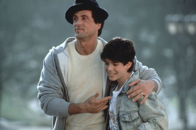 Mgm/Ua/Kobal/Shutterstock Sylvester Stallone and Sage Stallone in "Rocky V" (1990)